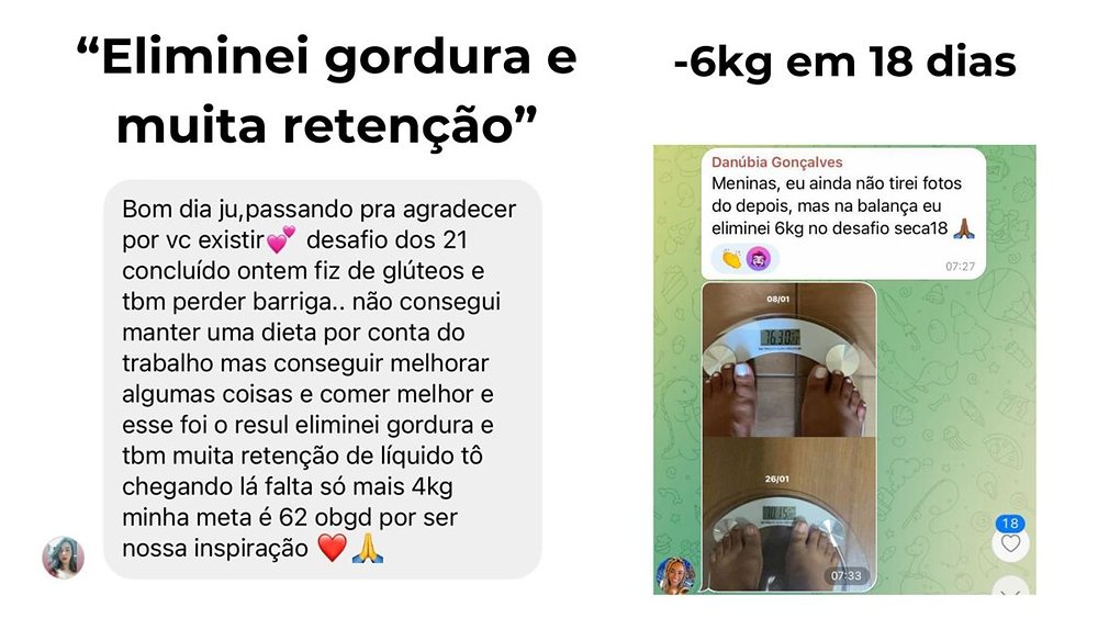 Depoimento: eliminei gordura, -6kg em 18 dias