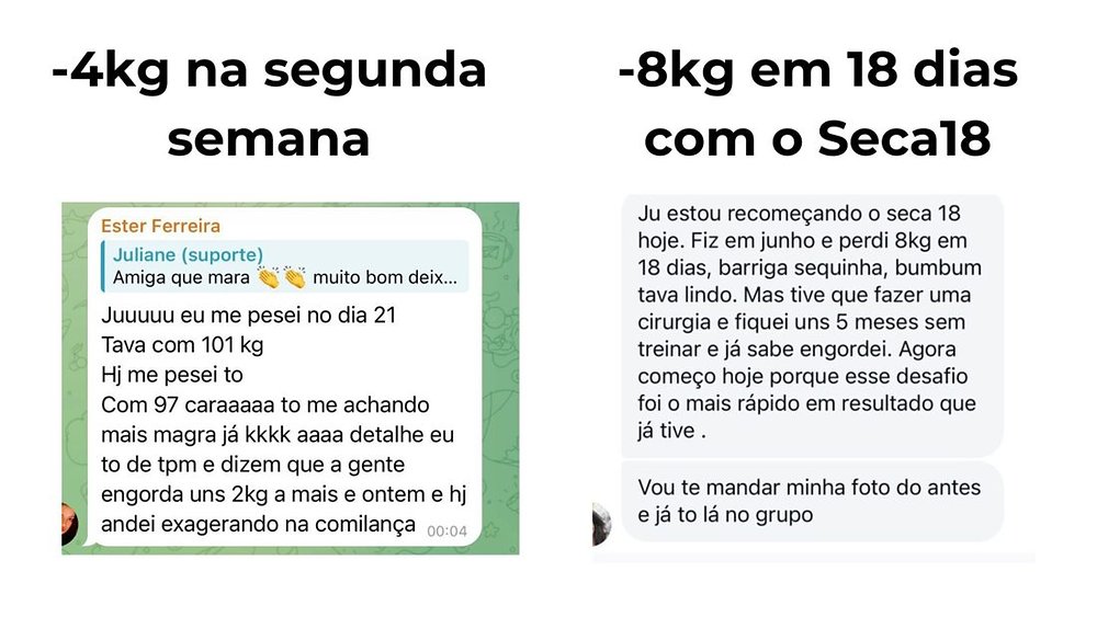 Depoimento: -4kg na segunda semana