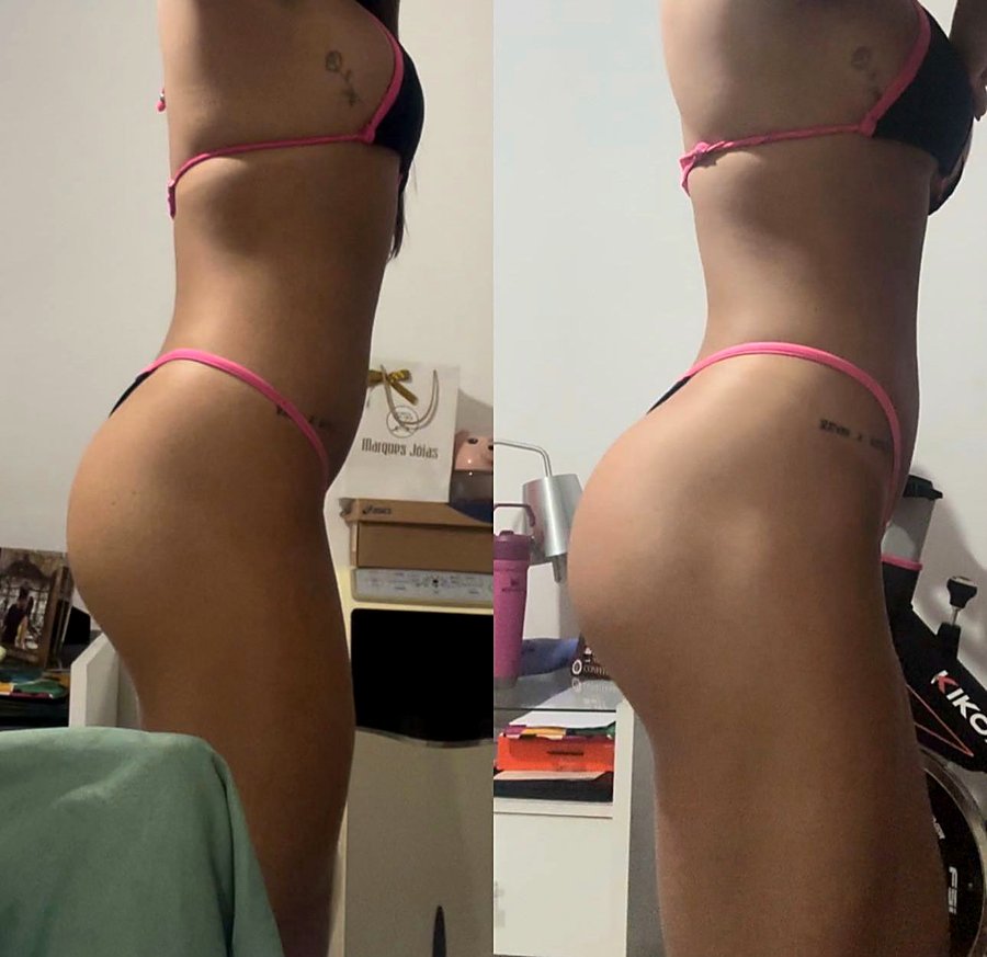 Antes e depois de aluna